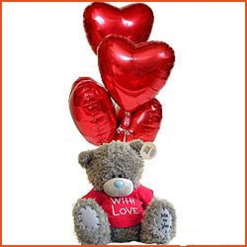 Teddy bear with hearts